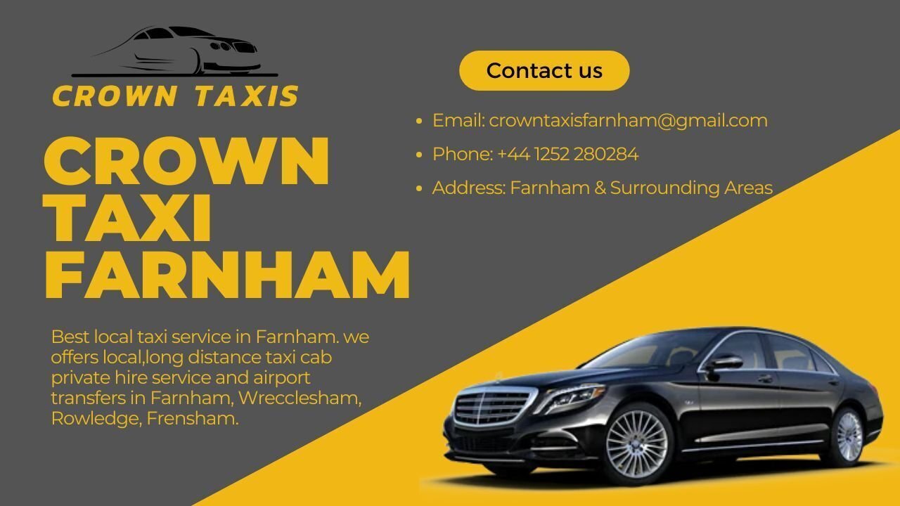 Crown Taxis for Smooth Farnham to Gatwick Airport Taxi Trips