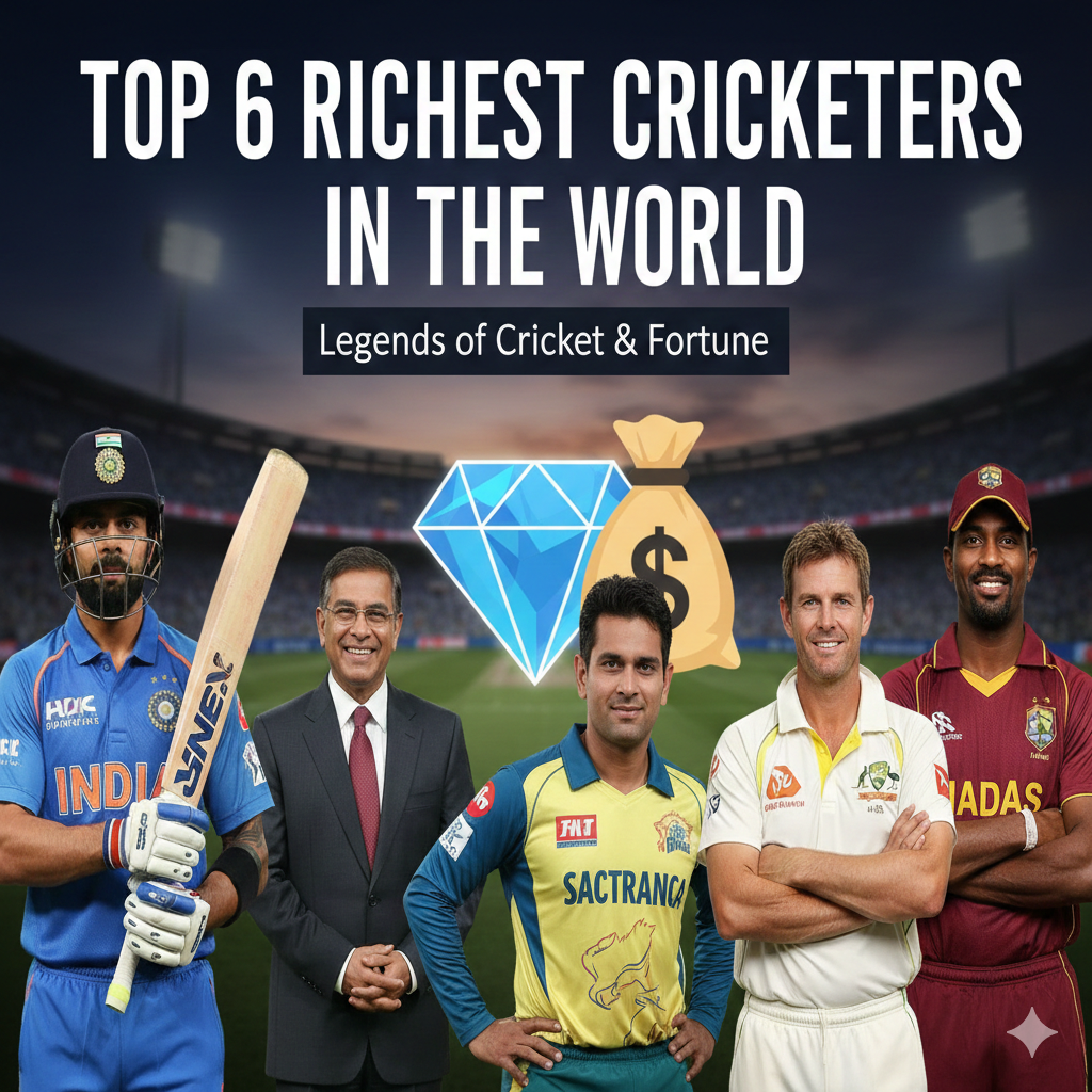 Top 6 Richest Cricketers in the World