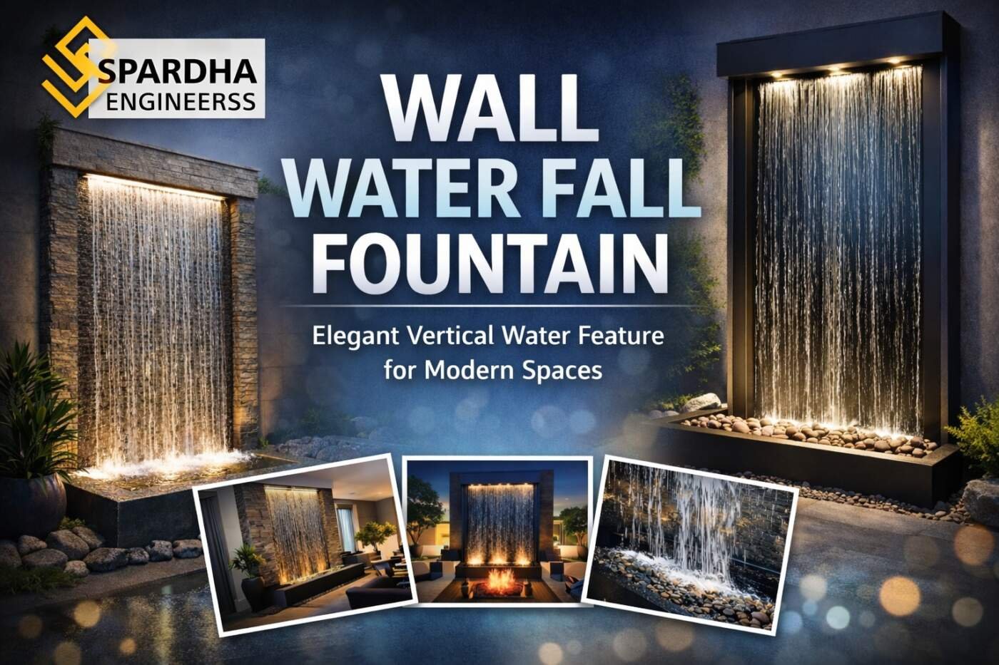 Elegant Vertical Water Feature for Modern Spaces