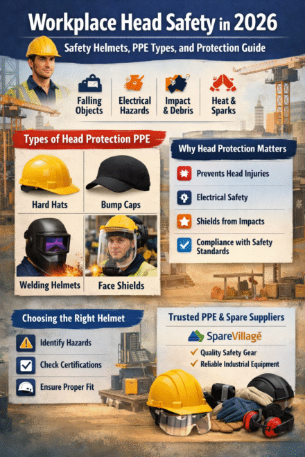 Workplace Head Safety in 2026: Safety Helmets, PPE Types, Uses, and Complete Protection Guide